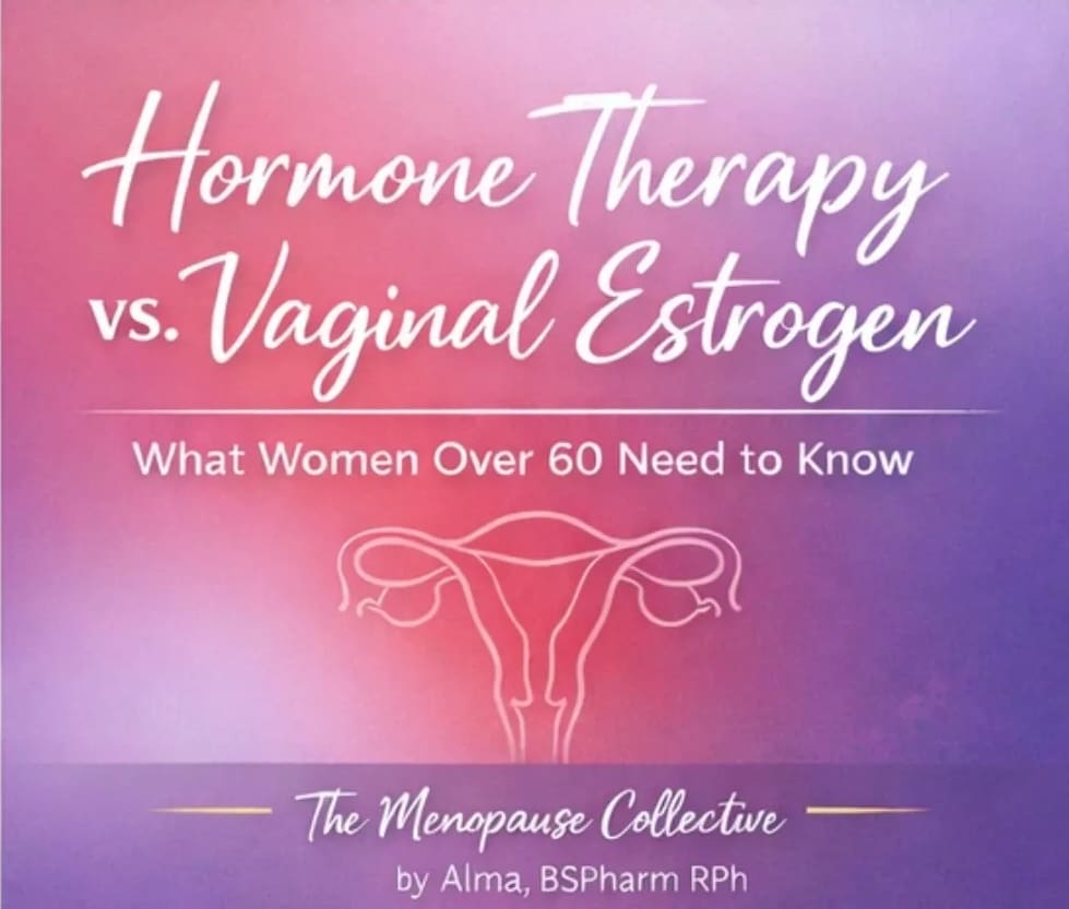 Hormone therapy versus vaginal estrogen information.