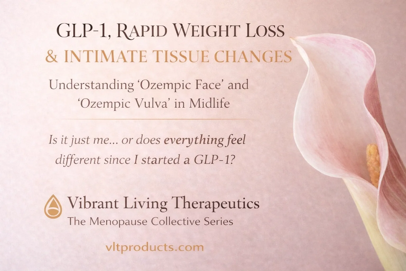 Calla lily with text about weight loss.